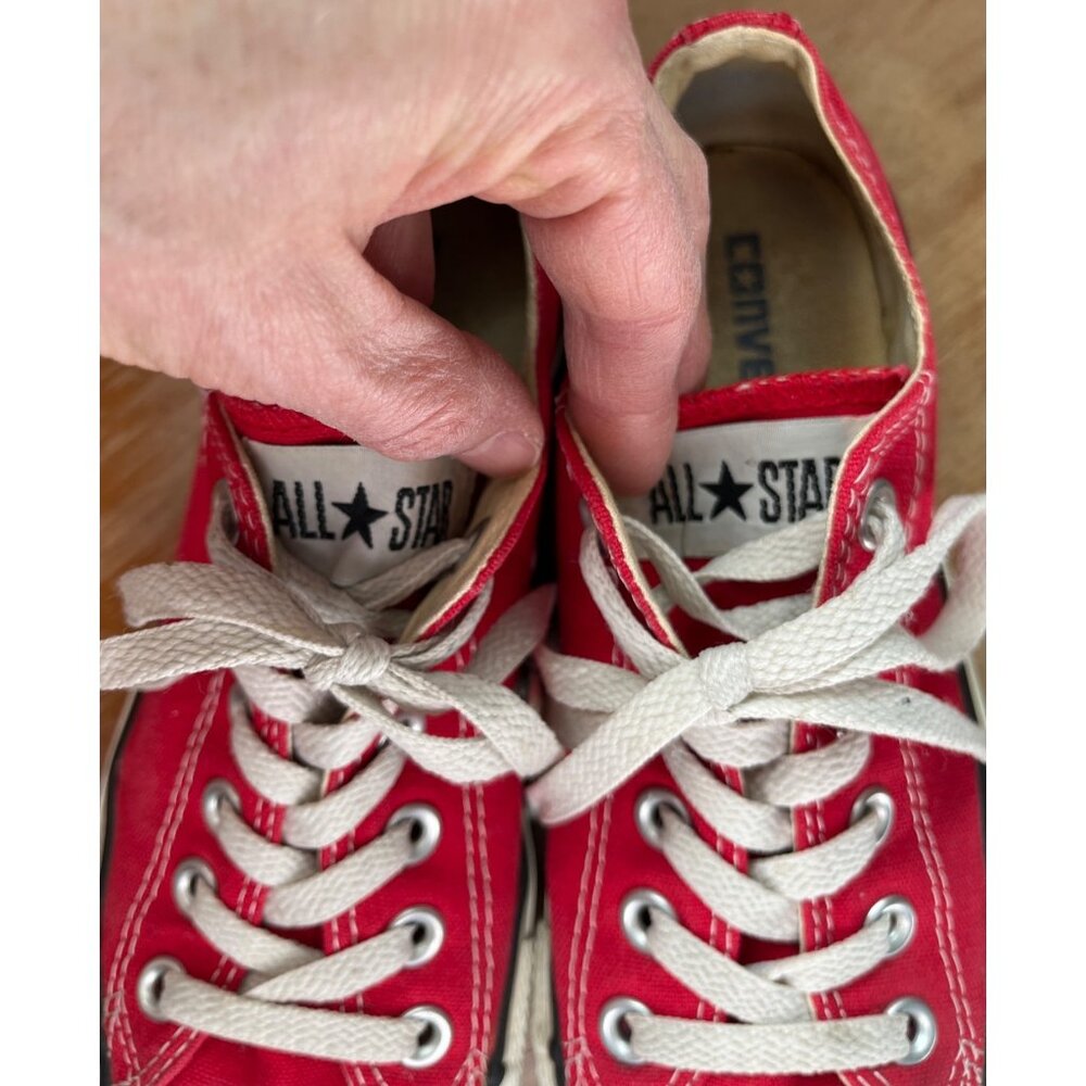 Converse All Star Red Sneakers Chuck Taylor Casual Shoes Grunge Unisex Women 5/7 - Picture 10 of 12